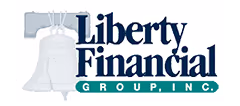 Logo of Liberty Financial Group, Inc. featuring a bell and stylized text in blue and green.